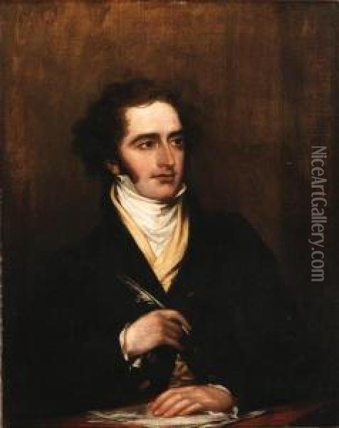 Portrait Of Dr. Edward Marcellin Oil Painting - John Trumbull