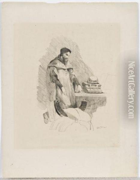 Faust Dans Son Cabinet Oil Painting - Odilon Redon