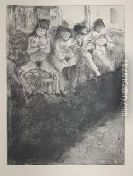 Mimes Des Courtisanes De Lucien. Illustrationsd' 
Edgar Degas Oil Painting - Pierre Louys