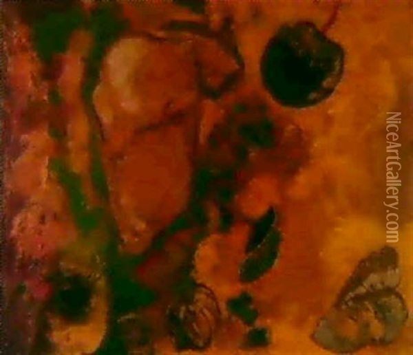 Bazon: Le Chat De L'artiste Oil Painting - Odilon Redon