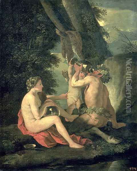 Satyr and Nymph, 1630 Oil Painting - Nicolas Poussin