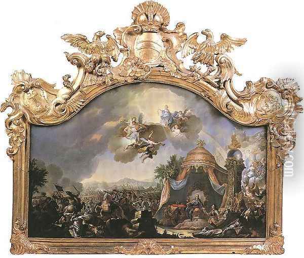 Glorification of Emperor Charles VI 1755 Oil Painting - Joseph Adam Molck