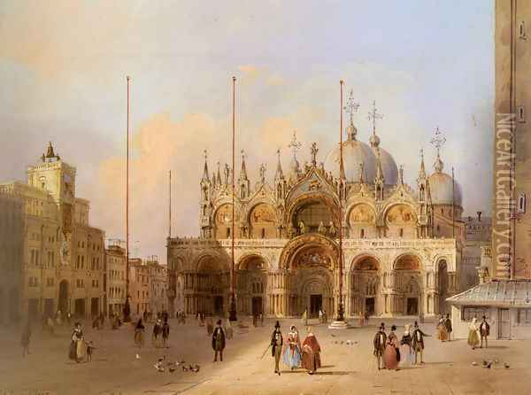 Basilica Di San Marco Oil Painting - Carlo Grubacs