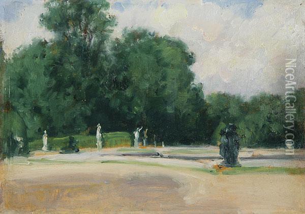Park Scene Oil Painting - John Singer Sargent