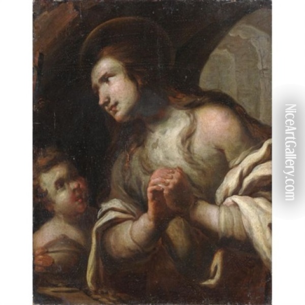 Maddalena Oil Painting - Bernardino Mei