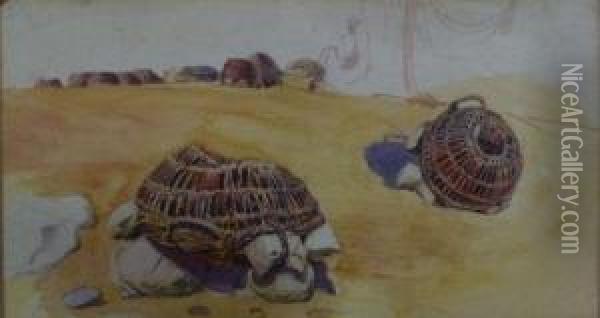 Lobster Pots Oil Painting - Frederick Albert Slocombe
