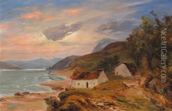 Shore Of Clew Bay, County Mayo Oil Painting - James Arthur Henry Jameson