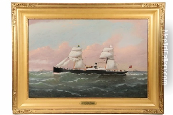 Steamsail Ship Theresina Oil Painting - William Howard Yorke