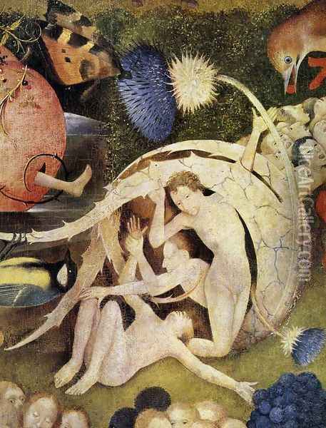Triptych of Garden of Earthly Delights (detail 10) c. 1500 Oil Painting - Hieronymous Bosch