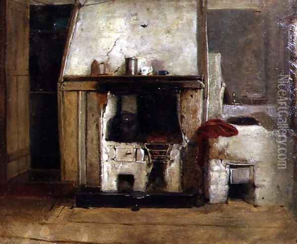 A Kitchen Hearth Oil Painting - Sir David Wilkie