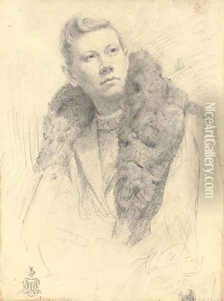 Portrait of Fedor Chaliapin Oil Painting - Ilya Efimovich Efimovich Repin