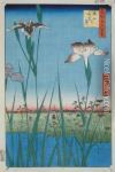 Oban Tate-e Oil Painting - Utagawa or Ando Hiroshige