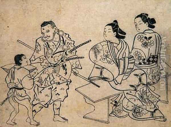 Sumizuir-e 1710 Oil Painting - Okumura Masanobu