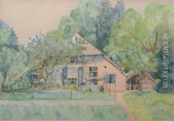 The Cottage Garden Oil Painting - Piet Schipperus