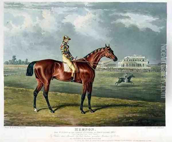 'Memnon', the Winner of the Great St. Leger at Doncaster, 1825 Oil Painting - John Frederick Herring Snr