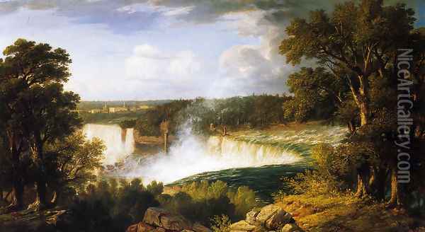 Niagara Falls Oil Painting - Thomas Prichard Rossiter