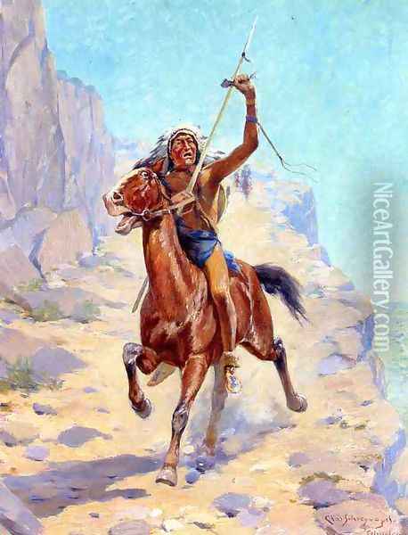 The Triumph Oil Painting - Charles Schreyvogel
