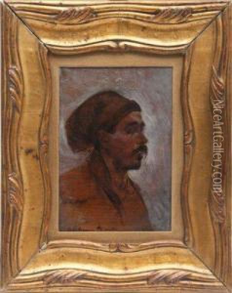 Portrait D'un Pecheur Marseillais Oil Painting - Alphonse Moutte