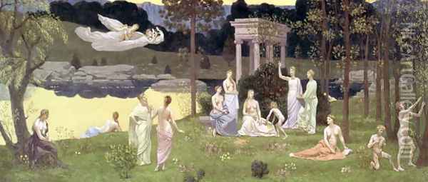 The Sacred Wood Cherished by the Arts and the Muses Oil Painting - Pierre-Cecile Puvis De Chavannes