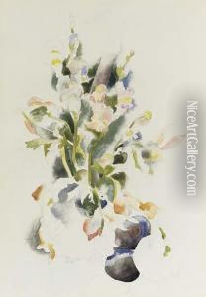 Floral Still Life Oil Painting - Charles Demuth