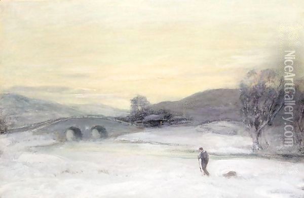 Winter Landscape Oil Painting - Walter McAdam