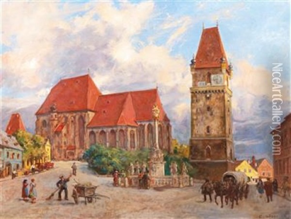 Perchtoldsdorf Oil Painting - Carl Goedel