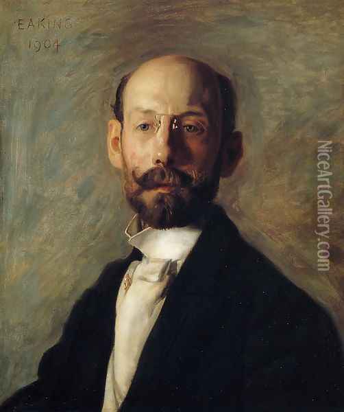 Portrait of Frank B. A. Linton Oil Painting - Thomas Cowperthwait Eakins
