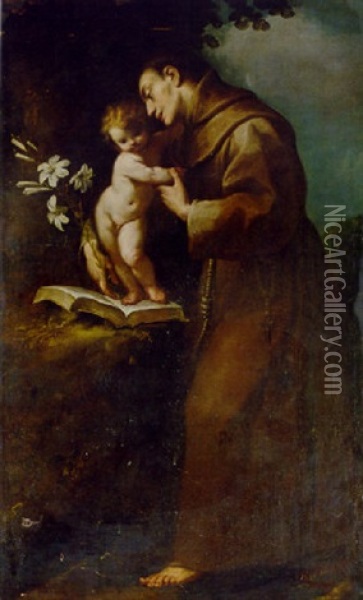 Saint Anthony And The Child Oil Painting - Carlo Francesco Nuvolone