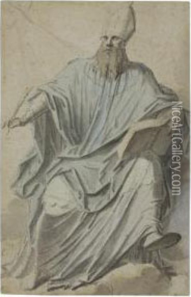 Saint Augustine Oil Painting - Louis-Felix De Larue