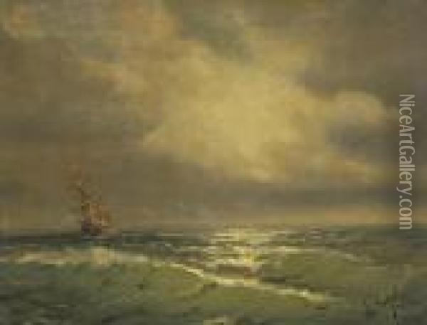 Sunlit Waves Oil Painting - Ivan Konstantinovich Aivazovsky