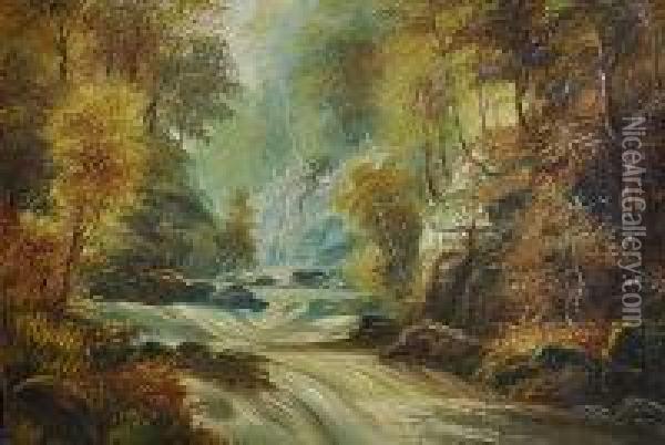 River Scene Oil Painting - George Willis Pryce