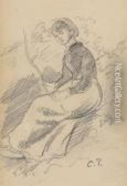 Femme Assise Oil Painting - Camille Pissarro