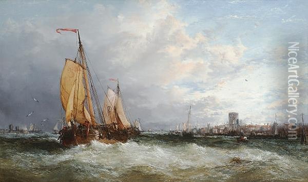 Dordrecht Oil Painting - James Webb