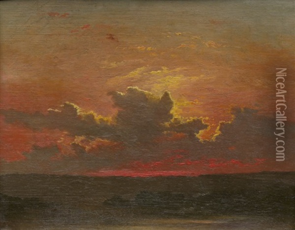 Sonnenuntergang Oil Painting - Carl Robert Kummer