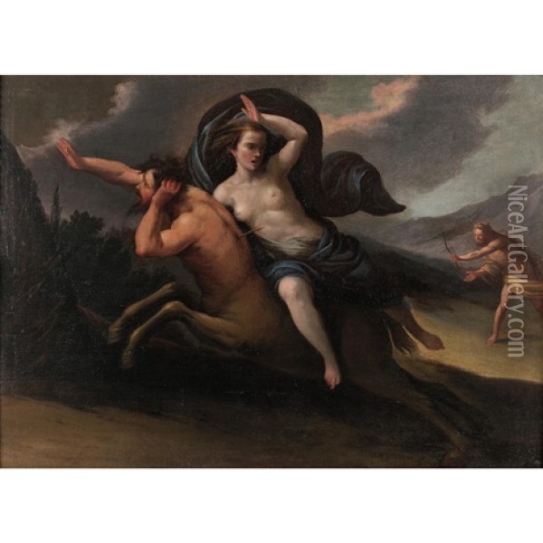 L'enlevement De Dejanire Par Le Centaure Nessus Oil Painting - Paolo de Matteis