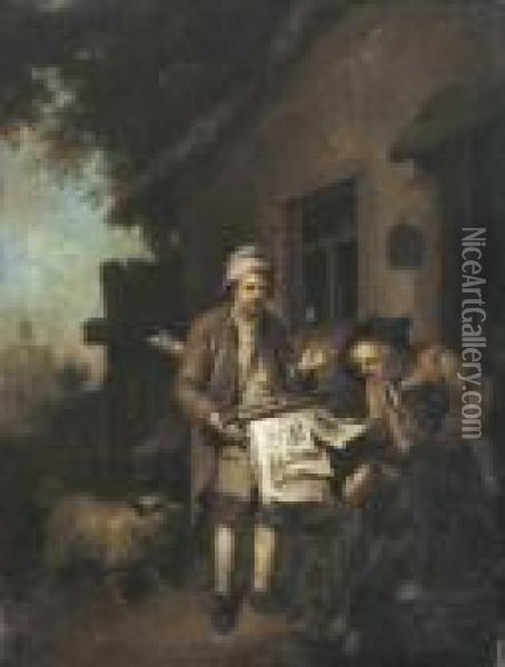 Le Marchand De Village. Oil Painting - Joseph Conrad Seekatz