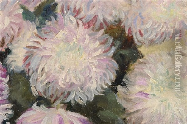 Chrysanthemums Oil Painting - Aileen O'Connor