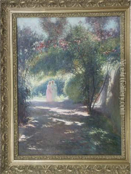 Promenade Oil Painting - Regis Jean Francois Deygas
