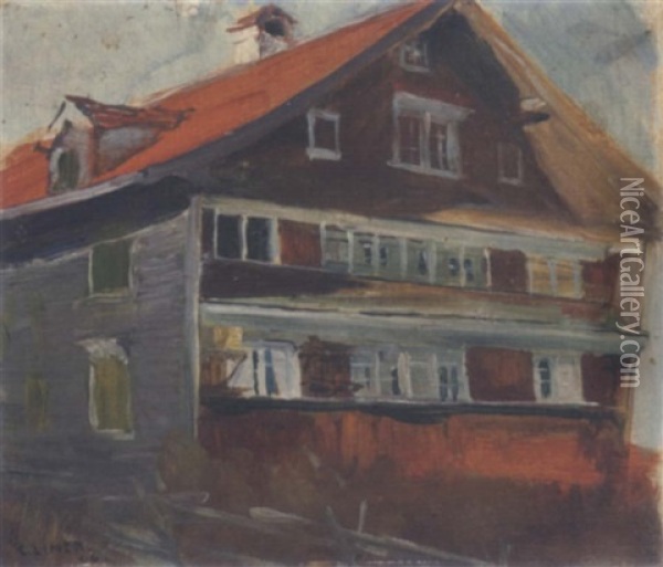 Toggenburger Haus Oil Painting - Carl August Liner
