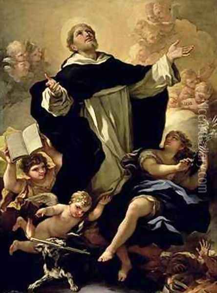 St Dominic Oil Painting - Luca Giordano