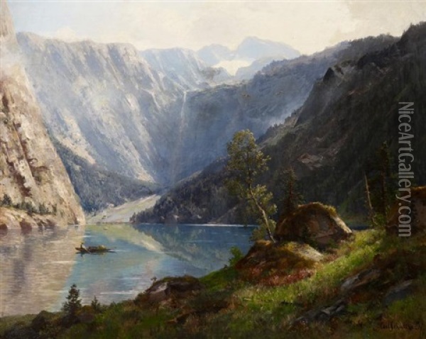 Der Konigssee Im Berchtesgadener Land Oil Painting - Karl Schultze