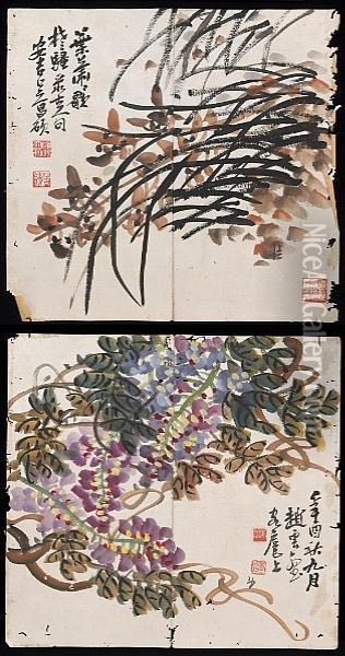 Yunhuo And Wu Changshi : Flowers, Fruits And Vegetables Oil Painting - Zhao Hao