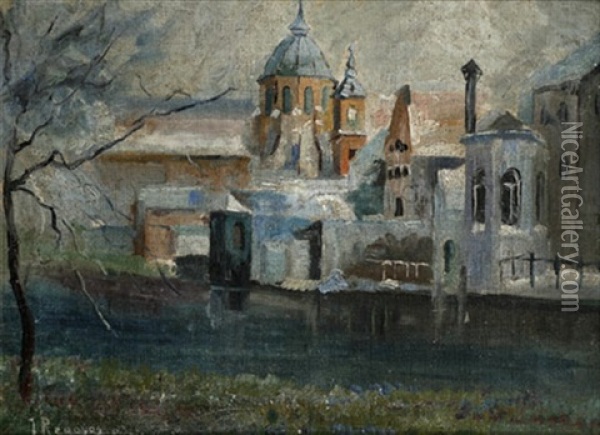 View Of Notre Dame From The Riverbank Oil Painting - Dario de Regoyos