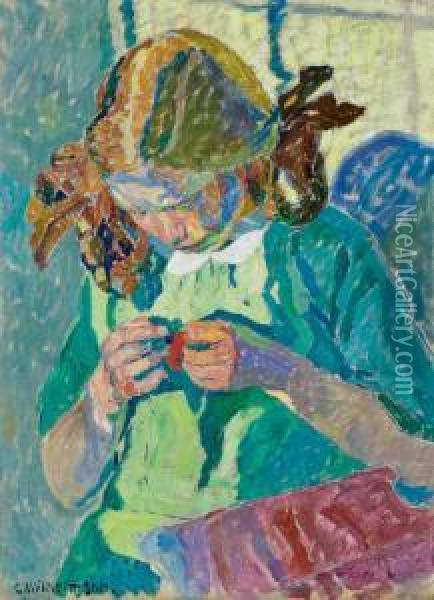 Petite Fille Cousant Oil Painting - Carl Wilhelmson
