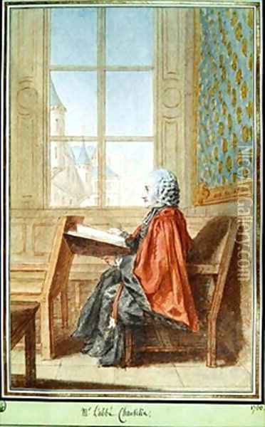 Abbot Chauvelin 1714-1770 Oil Painting - Louis Carrogis Carmontelle