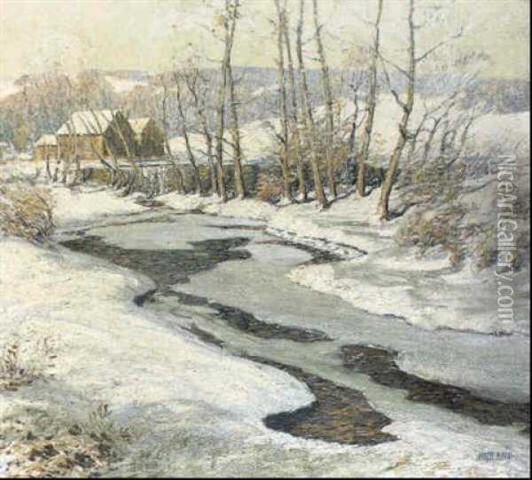 The Mill Stream Oil Painting - Ernest Albert