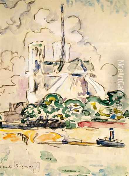 Notre-Dame, 1925 Oil Painting - Paul Signac
