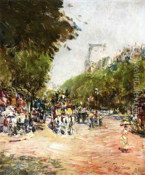 Rue Madeleine, Place de l'Opera Oil Painting - Frederick Childe Hassam