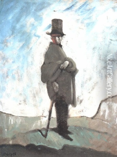 A Young Man Looking Out On The World Oil Painting - Sir William Orpen