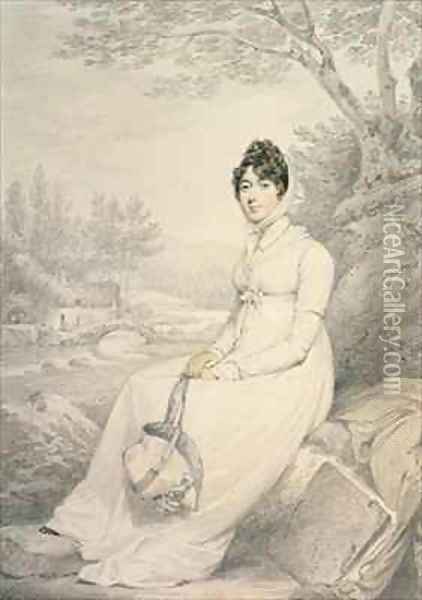 Portrait of a Lady Oil Painting - Henry Edridge